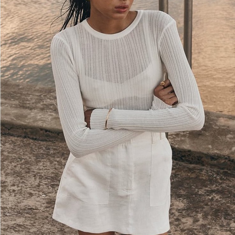 DISSH HARPER IVORY KNIT TOP